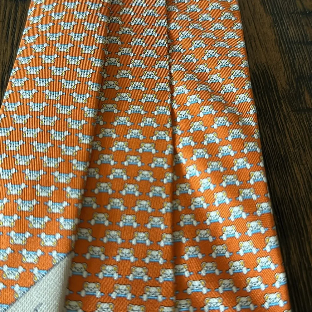 Salvatore ferragamo Teddy bear print silk tie